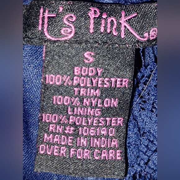 Its Pink Navy Blue Mini Dress With Colorful Design Sleeveless Size Small - Picture 9 of 11